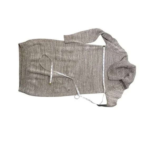 Prana Cowl Neck Archer Sweater Dress Pockets Organic Cotton Wool Blend Neutral - Picture 7 of 10